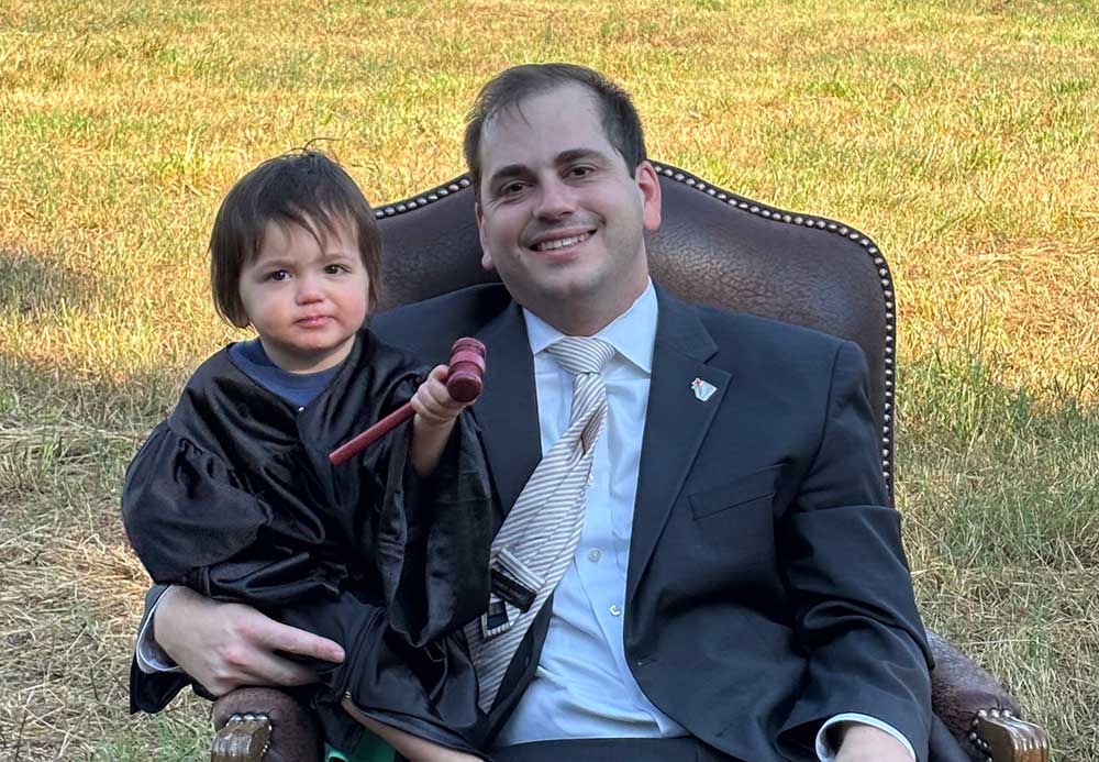 Attorney Cyrus Corbett and his son